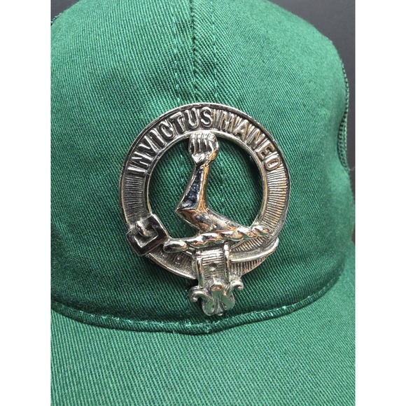 Vintage Signature One Size Fits All Green Trucker Snapback Cap With Invictus Pin - Picture 5 of 7